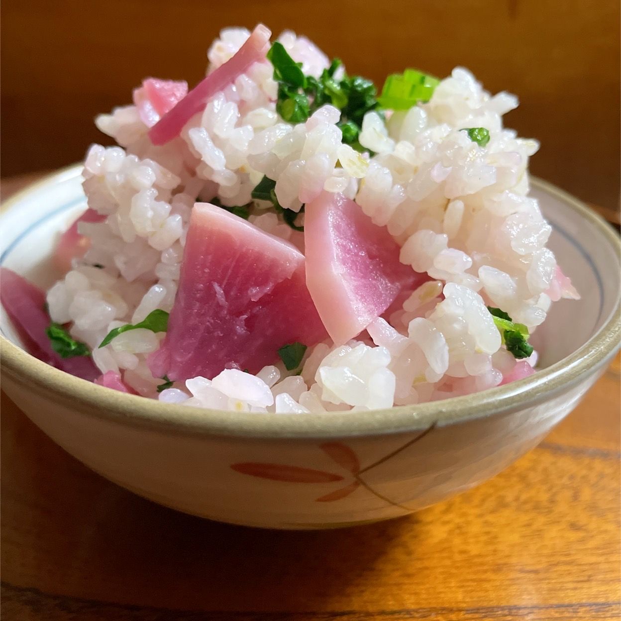紅芯大根のご飯