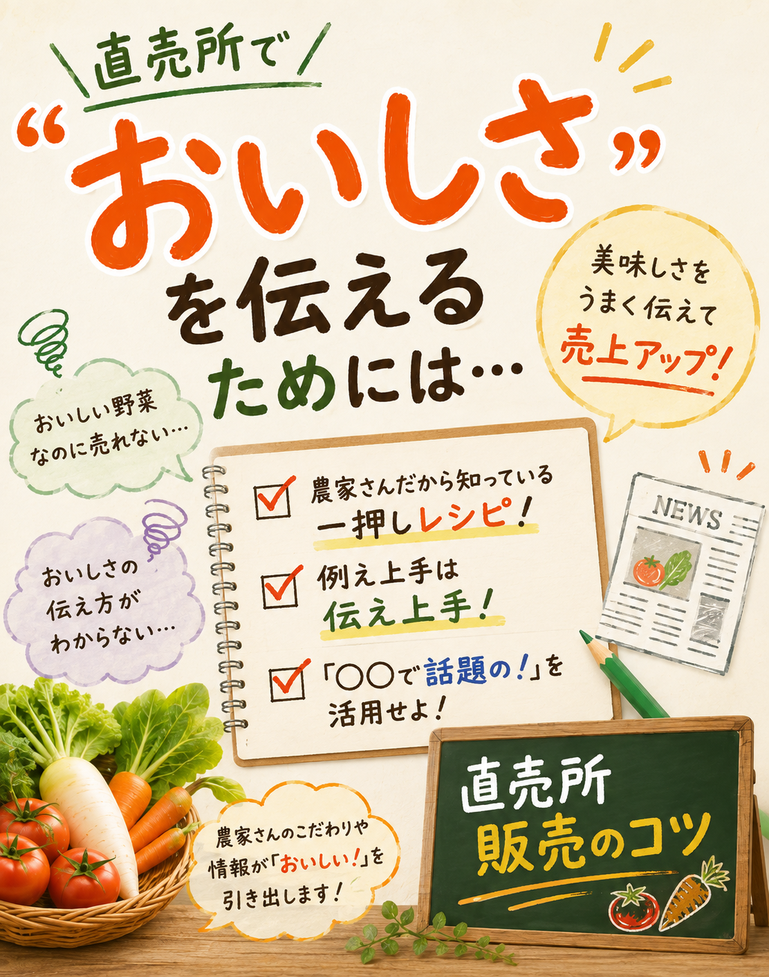 直売所で「おいしさ」を伝えるためには・・・の写真