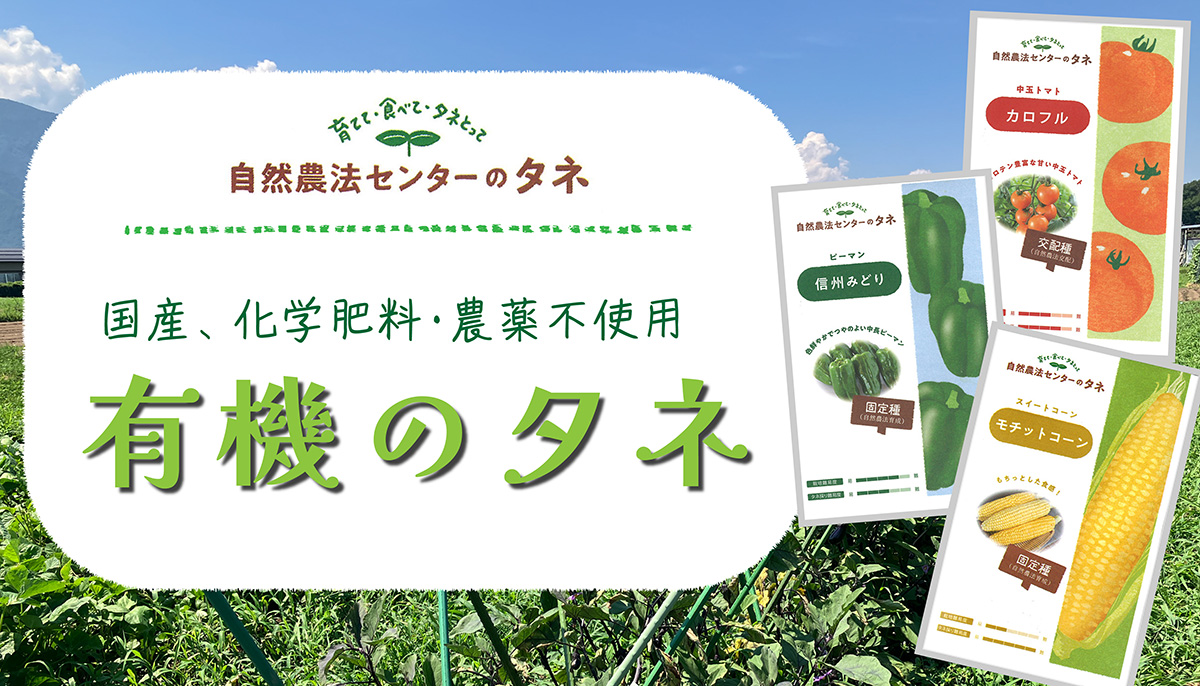 自然農法センターの有機のタネ、春まき品種が入荷しましたの写真