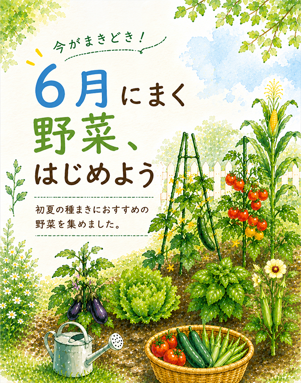 6月にまく野菜の種の写真