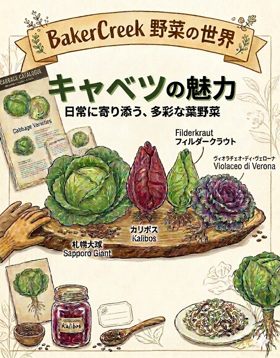 キャベツ｜BakerCreek｜野菜の世界 - 野菜の種専門通販 アサヒのぐるタネ