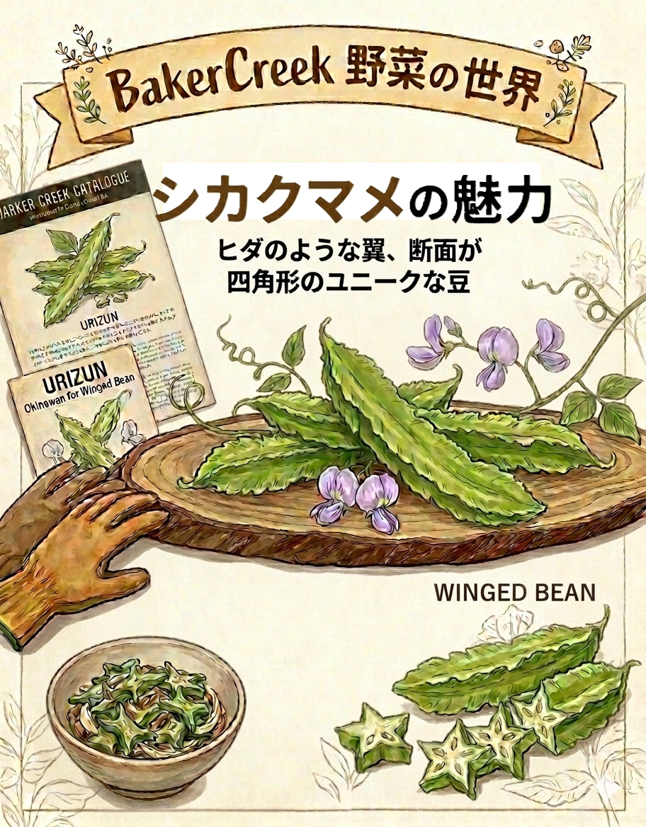 シカクマメ｜BakerCreek野菜の世界の写真