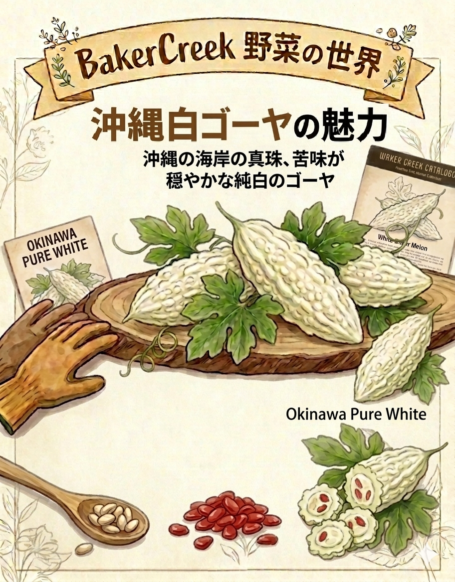 沖縄白ゴーヤ｜BakerCreek野菜の世界の写真