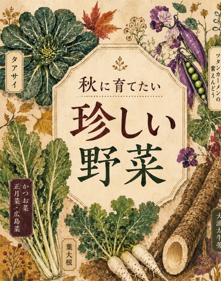 秋に植える珍しい野菜｜伝統野菜のルーツと育てる楽しみの写真