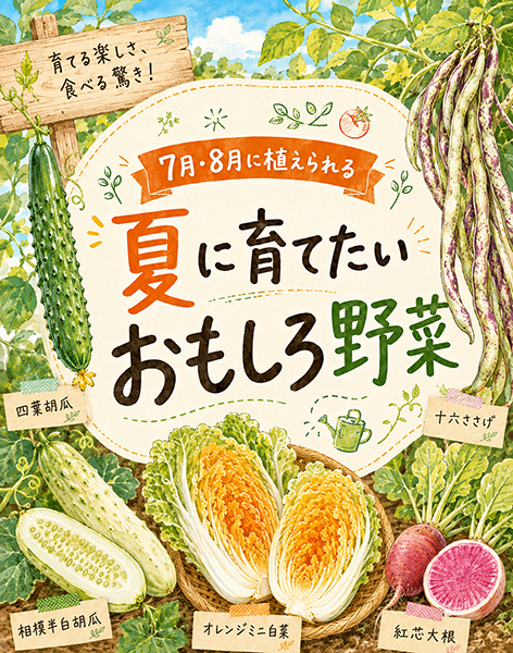 夏に植える面白い野菜｜7月・8月に育てられる珍しい野菜とそのルーツの写真